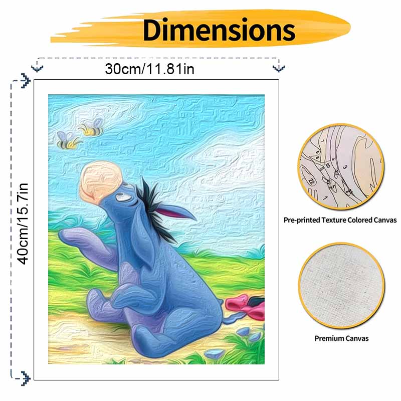 Disney Eeyore Oil Painting Art Set Handmade Diy Gift Home Decoration