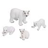 Lifelike White Bear Model Educational Ocean Animal Figures Model White Bear Decoration6pcs