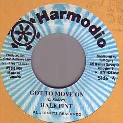 

7inch Record HALF PINT - Got To Move On NONE Harmodio 2000 Jamaica Reggae, Ska & Dub Used