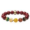 Five Paths Wealth God Cinnabar Agate Bracelet: Purple Gold Sand Zodiac Gift