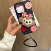 Cute Plush Pear Doll Leather Rope Suitable for Iphone16 15 Leather Pattern Mobile Phone Case Apple 14 Protective Cover