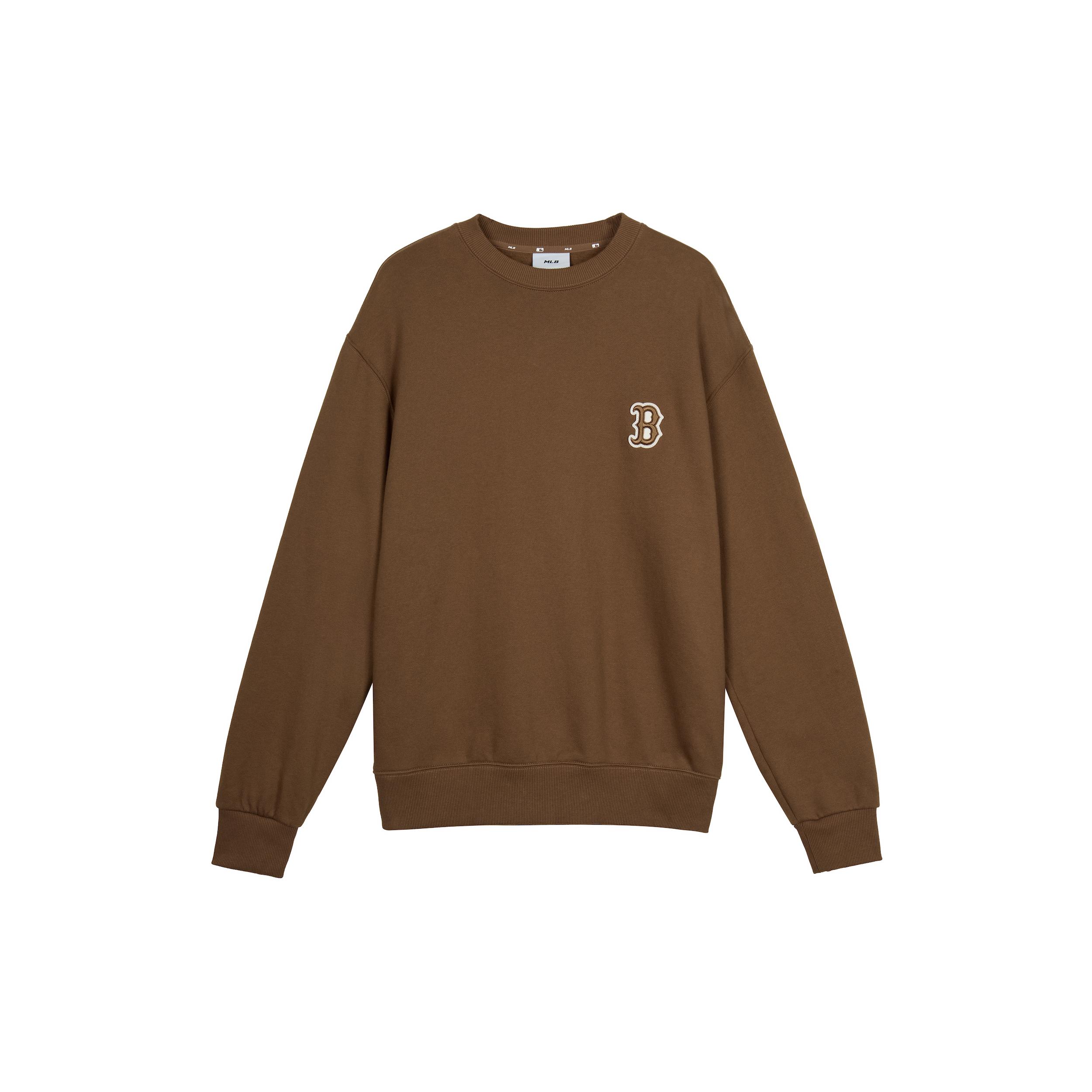 MLB Boston Red Sox Sweatshirts Unisex Brown Crew Neck Moderate Regular 3AMTB0716-43BRS XS