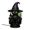 Hexenhut Tischlampe Halloween-Thema Tischlampe Hut LED Nachtlicht Handgefertigt Buntglas Acryl Tischlampe für Innen Schlafzimmer