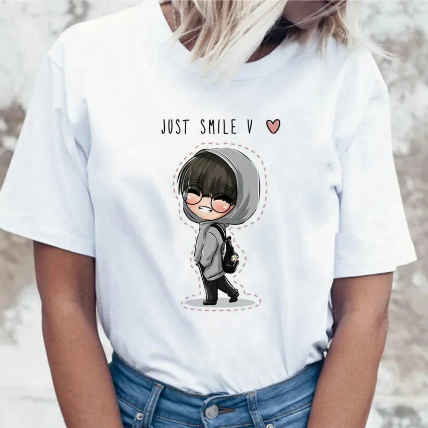 Kpop T Shirt JIN J HOPE T-Shirt JIMIN V Top Tshirt For K Pop Korean Tees Funny Graphic Female T-Shirt K-Pop S разноцветный