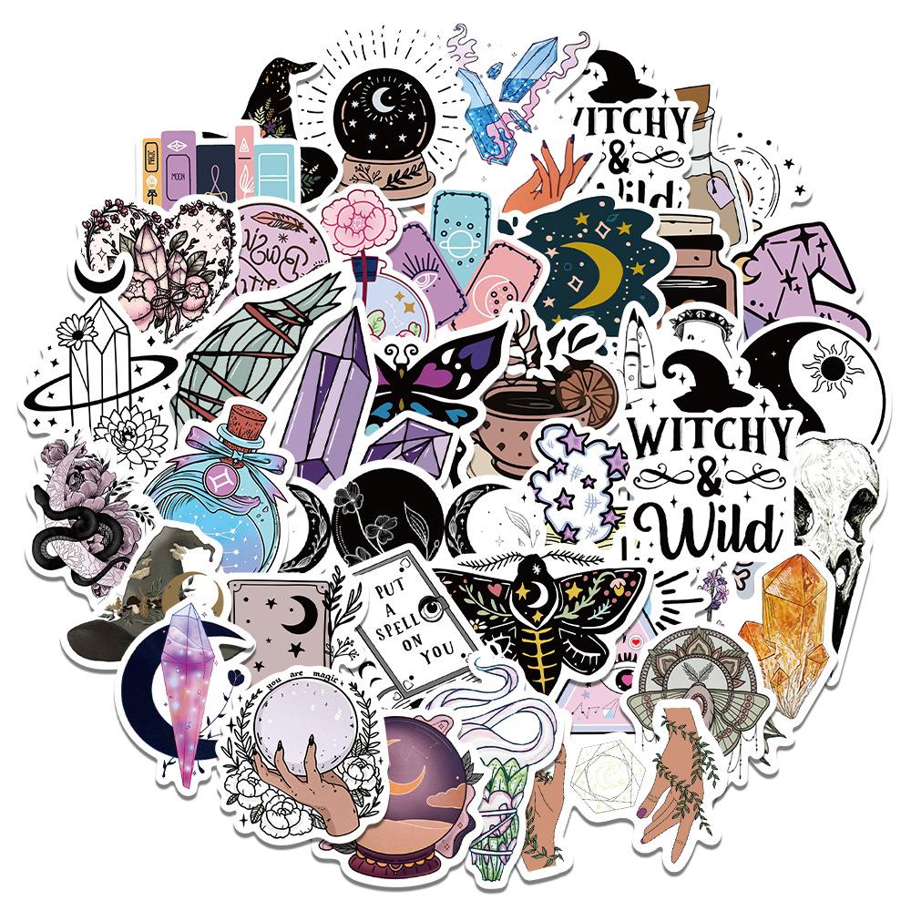 50pcs Magic Witch Beauty Art Cartoon Sticker DIY Phone Laptop Luggage Skateboard Graffiti Decals
