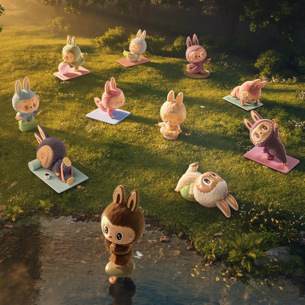 Pop Mart The Monsters Lazy Yoga Series Assorted Box 10 Pieces Vinyl Figures Collectible Toys