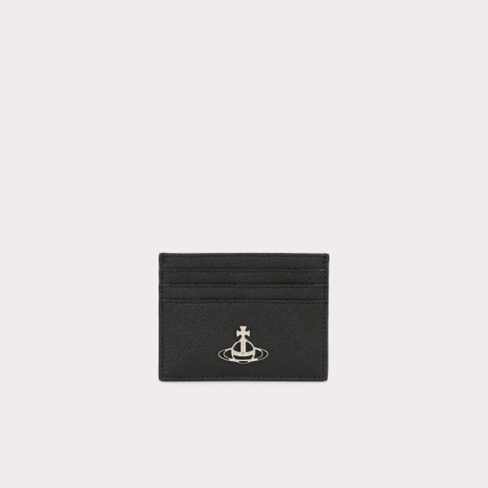 

Плаский гаманець для карток з саф янової шкіри Vivienne Westwood blacks