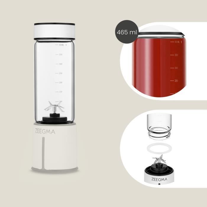 Mixeur Portable - ZEEGMA - Vitamine Go Plus - 465ml - Rechargeable USB - Sans BPA