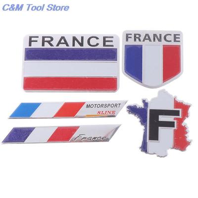 Styl auta 3D hliník Francie Vlajka Emblem Odznak Samolepka na auto Obtisky Styl auta pro Peugeot 307 206 207 Citroen Renault DS C2 C3