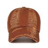 Spring & Autumn Distressed Duckbill Cap - Curved Brim, Ripped Edges, Unique Style Sunshade Hat