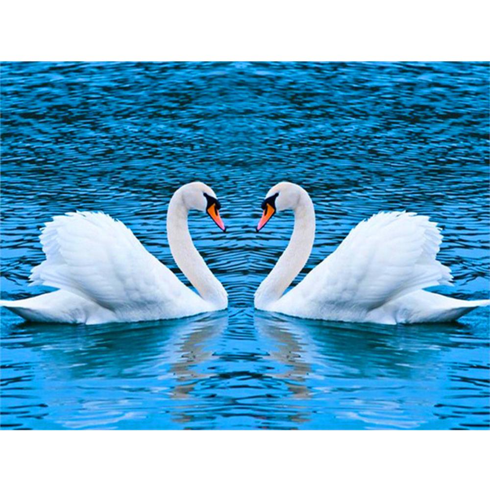 Diy Diamond Painting Lovers Swans Pictures Of Rhinestones Diamond Embroidery Cross Stitch Animal Mosaic Sale Home Decor