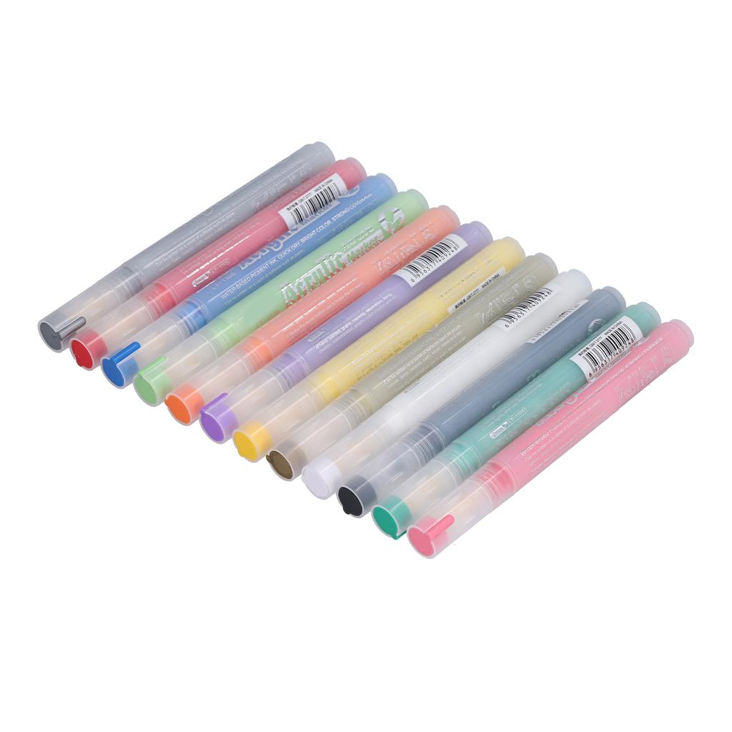 12 Pcs Acrylic Marker Pen DIY Colorful Marker Note Marker Pen Holiday Decoration