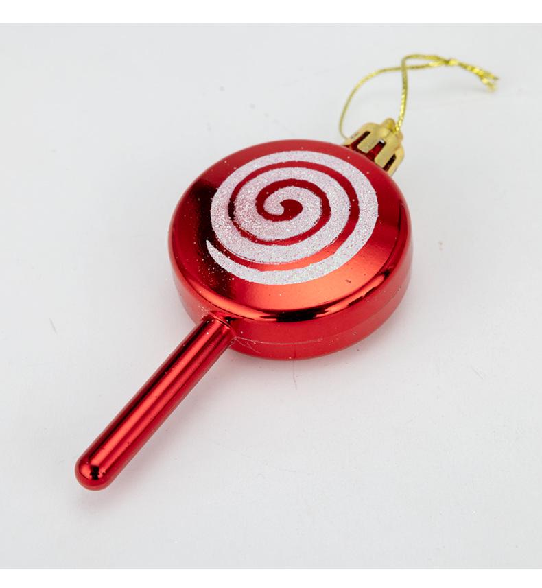 6cm 15-Piece Christmas Ornament Set: Balls, Pine Cones, Lollipops, Candies for Tree Decor and Gifts