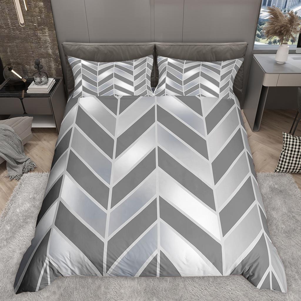 Comforter Homewish Abstract Geometric Stripe Line Bed Set Modern Contemporary Artwork Set