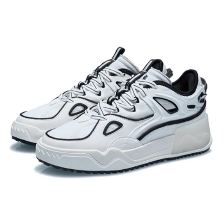 Li Ning CF FlashStar Slip Resistant Cushioning Lightweight Breathable Low Top Skateboard Shoes Women's Mist White AGCR290-1