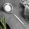 304 Stainless Steel Sieve Colander Multi-functional Fat Skimmer Spoon with Handle Hot Pot Skimmer for Skimming Grease and Foam