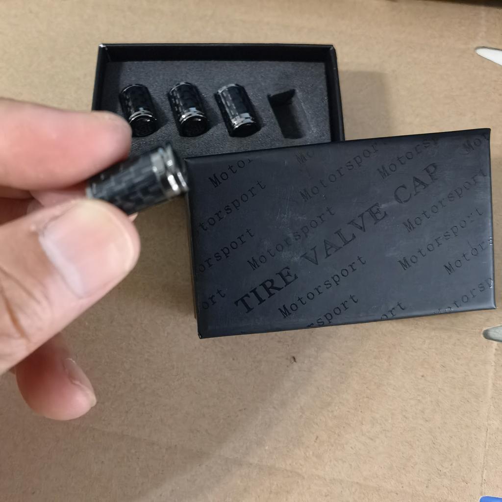 4 uds./Set Tapa de Válvula de Neumático Negro Carbón Para Cubierta de Vástago de Válvula de Rueda BRABUS Tapa de Válvula de Cubo de Rueda de Coche Brabus Para Mercedes Benz Brabus AMG