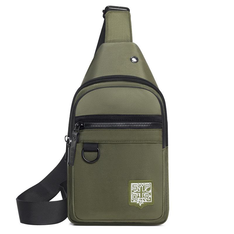 New men's breast bag sports and leisure chest bag Oxford cloth waterproof and wear-resistant trend high-end shoulder small backpack
