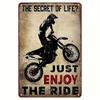 Vintage Motorcycle Metal Tin Sign Retro Biker Garage Wall Decor Industrial Style Art