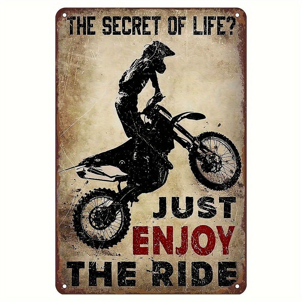 Vintage Motorcycle Metal Tin Sign Retro Biker Garage Wall Decor Industrial Style Art