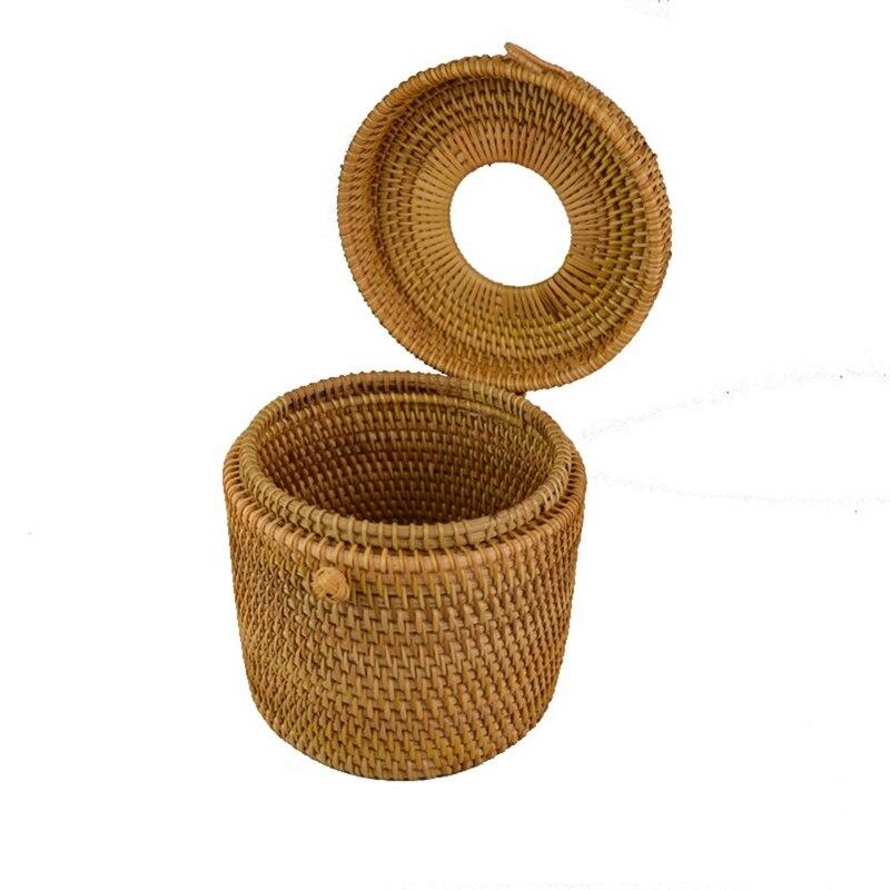 Round Toilet Paper Dispenser Rattan Towel for Bathroom, Home, Hotel and Office | Towel Box