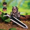 Dunkler Ritter Benutzerdefinierte Bausteinfigur Riesen Schwert Waffe Sammlerstück Spielzeug Für Erwachsene Hobby-Enthusiasten