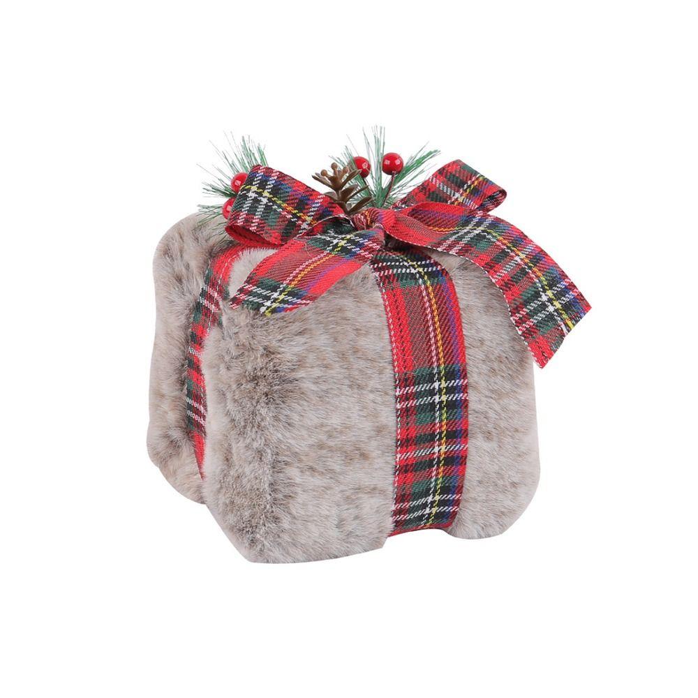 

Handicraft Square Gift Box Pendant 3D Christmas Tree Decoration Living Room Decor коричневый