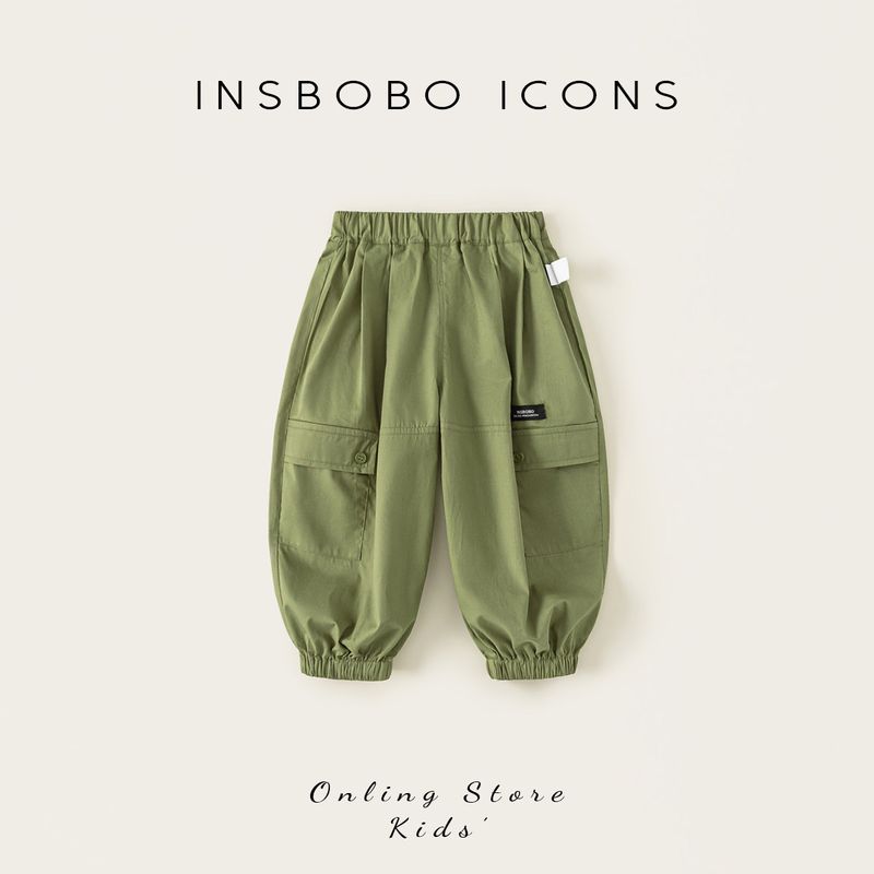 Insbobo Boys  Pants Summer Thin Style Boys  Cargo Pants Children s Mosquito-Proof Pants Baby Casual Pants Summer Children s Clothing Army Green 80