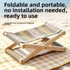 UV Resistant Folding Wooden Beach Pillow Compact Neck Support Pillow  For Sleeping Picnic