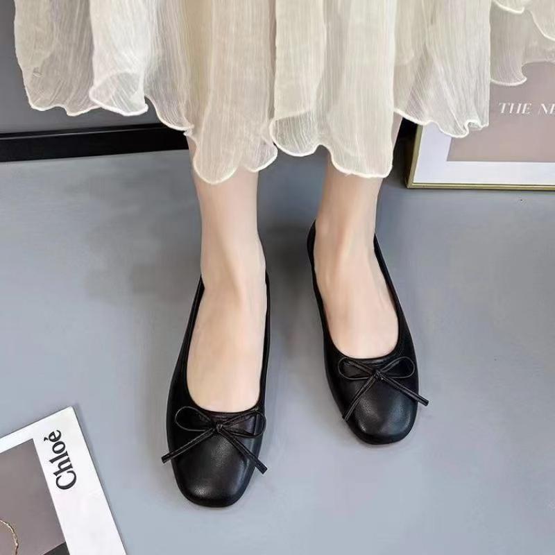 2025 Spring Summer New Arrival Evening Breeze Flats Gentle Bow-Knot Design Commuter Versatile Single Shoes