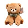 Bear Rabbit Dog Plush Toys With Checkered Scarf Decoration For Kids Birthday Gift