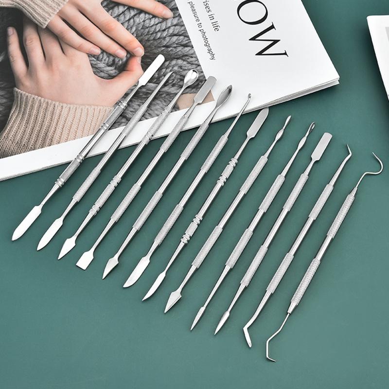 11 Pieces Wax Carvers Set Stainless Steel Wax Carving Tool Double Ended Dental Wax Modeling Sculpting Tools for Shaping