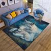 1PC mother wolf pup sleeping under stars Carpet for Living Room Bedroom Sofa Home Decor Rus Non-slip Floor Mat Luxury Gift