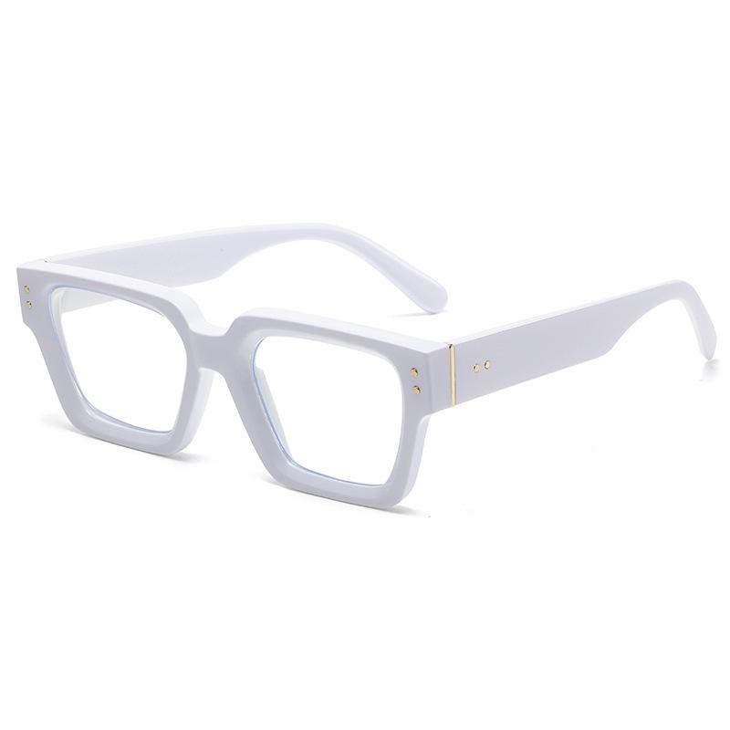 

SHAUNA Ретро квадратные заклепки очки оправа анти-синий свет оптические компьютерные очки белый