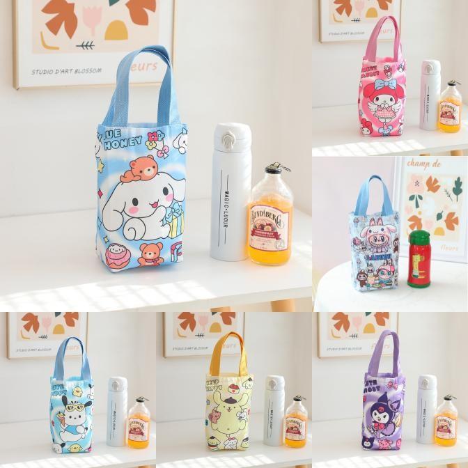 Canvas Bag Umbrella Water Bottle Carrier Cute Style Travel Daily Use