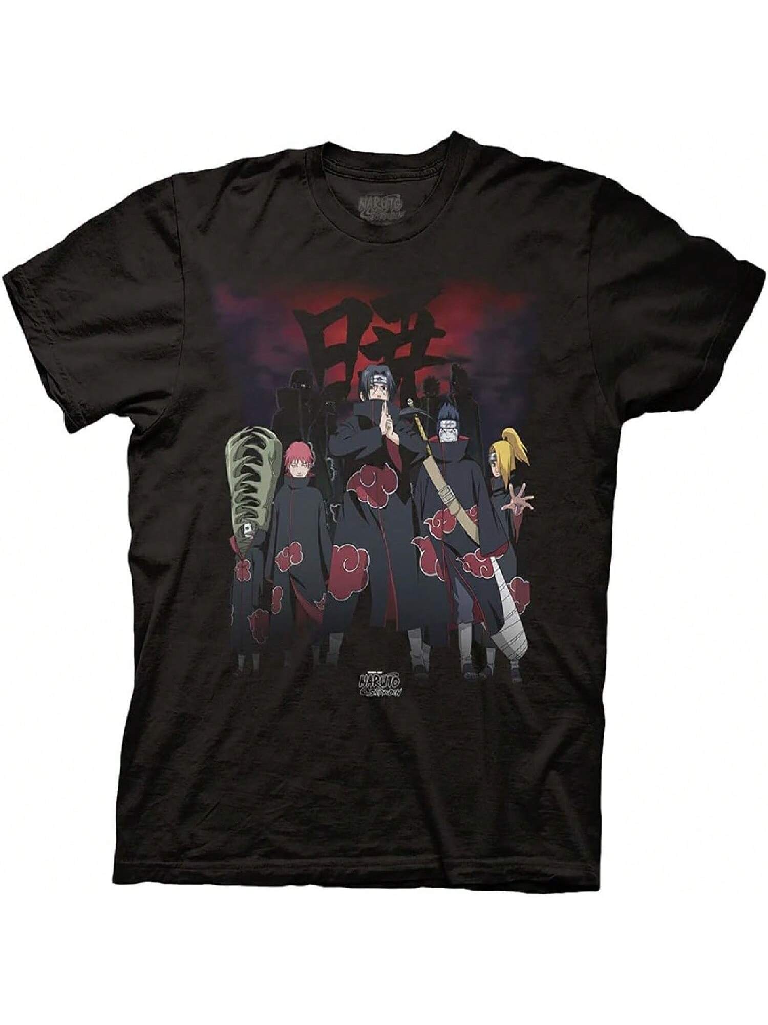 Ripple Junction Narutos Shippuden Men s Short Sleeve T-Shirt Itachi Uchiha Akatsukis Anime Crew Neck Officially Licensed S разноцветный