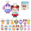 TOP TOY Disney Mickey Family Summer Water Play Plush Series 1 Piece Gacha Blind Box Figure Plastic Model Premium Minnie Stitch Winnie Pooh Character
