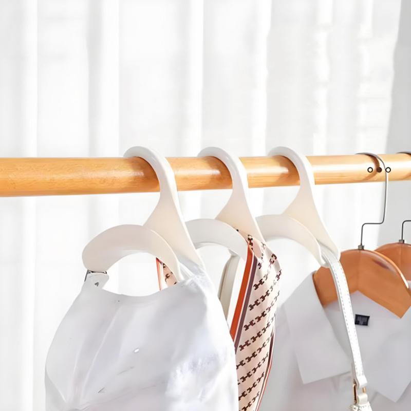 3/5Pcs Widen Plastics Hanger Connection Hook Stackable Space Saving Storage Multifunctional Bag And Hat Hanging Rack