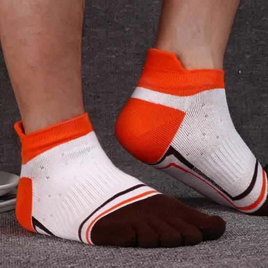 Fashion Men Soft Breathable Cotton Five Toe Socks Casual Sport Running Socks