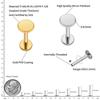 Right Grand ASTM F136 Titanium Circle Dot Flat Disc Stud Earring 16G Round Disc Cartilage Helix Tragus Earlobe Nose Stud Jewelry