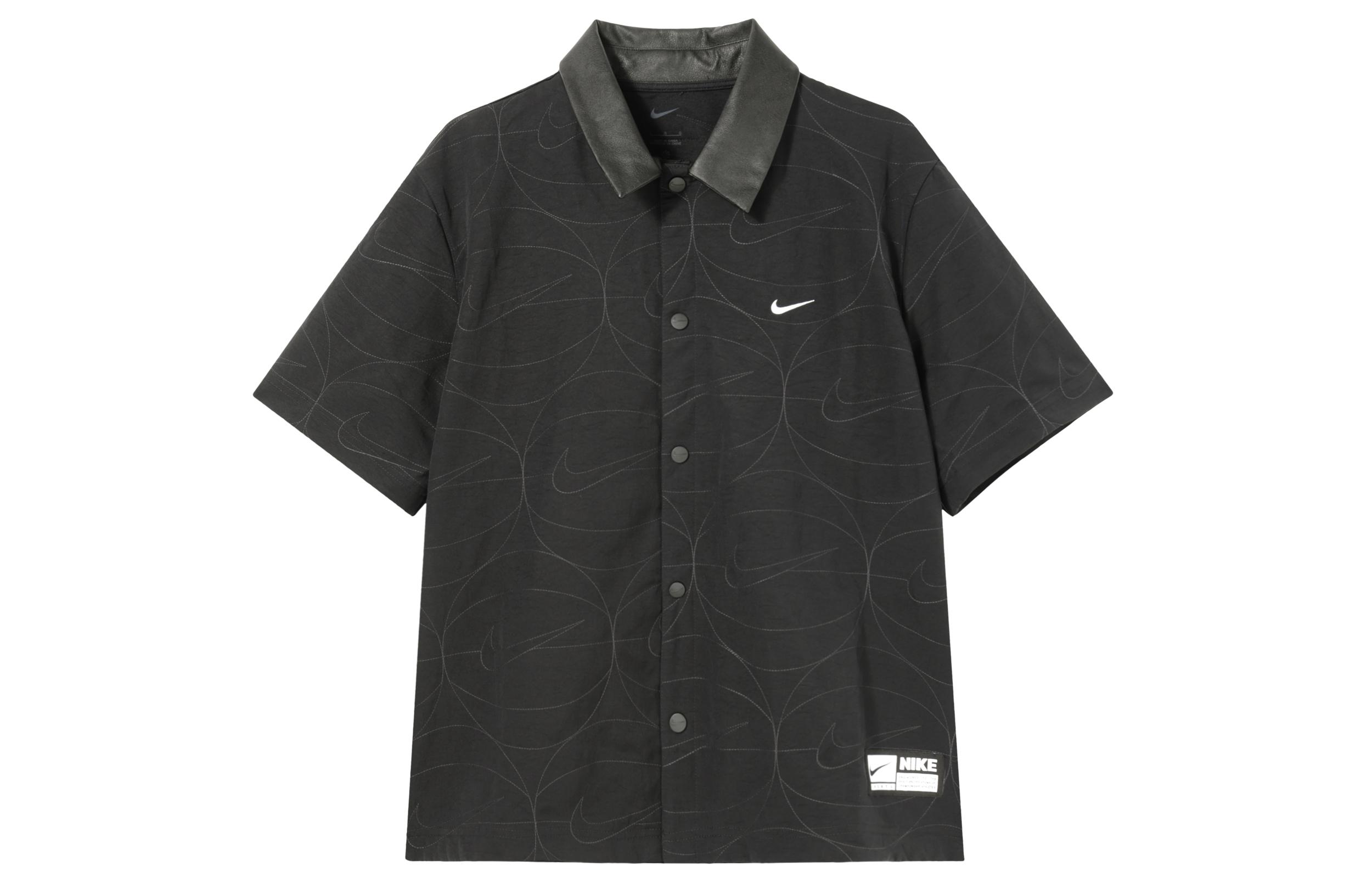 

Nike Men s Woven Casual Basketball Short-Sleeve Shirt Black FB7043-010 S