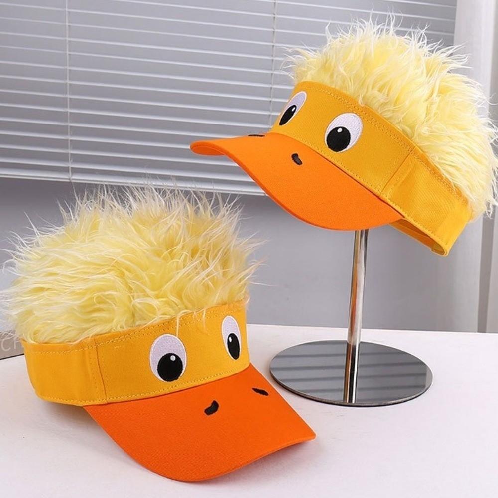 Lightweight Duckling Decorated Wig Cap Breathable Duck Tongue Cap Outdoor Sports