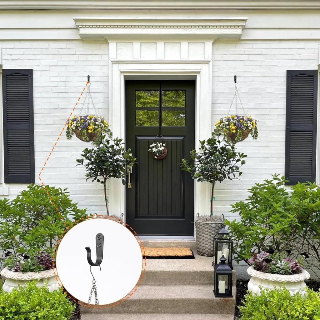 20PCS Heavy Duty Metal Coat Hooks for Wall, Single Prong Hanging Hooks with 40 Screws for Towels, Backpacks, Hats & Dog Leashes