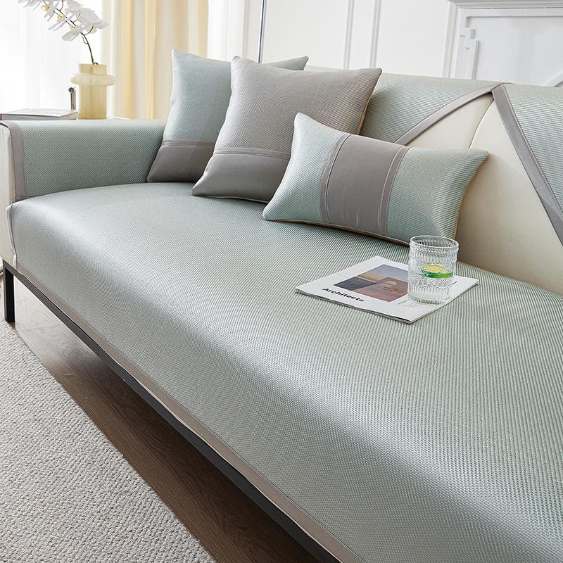 

Летняя подушка для дивана, простой стиль, однотонная подушка для сиденья, летний охлаждающий нескользящий дышащий чехол для дивана 50*50cm