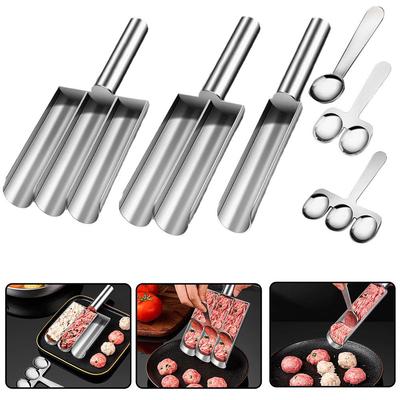 Meatball Scoop Maker Meatball Shape Ball Maker 304 Steel Mold Ball Stainless Tool Meatball Slider Shrimp Fish Croquette Mol F5U0