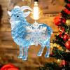 Christmas Ornament Gift Ideas Sheep Hanging with Snowflake Decor, 2D Flat Acrylic Pendant Festive for Family Rope Holiday Tree Party Supplies Home And