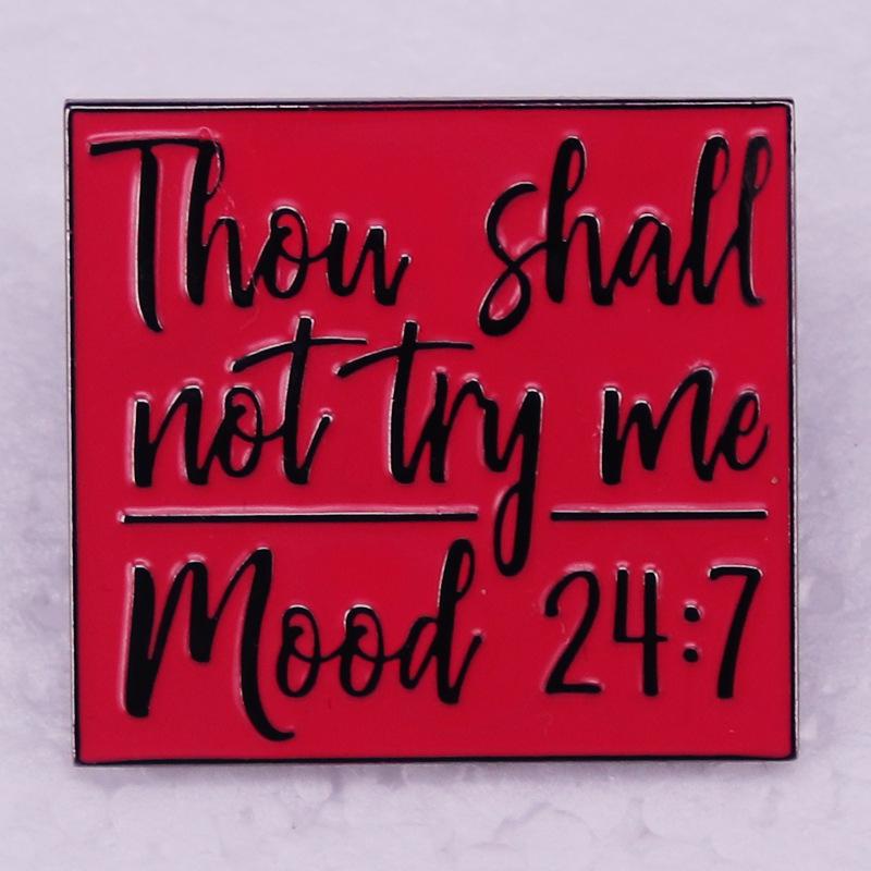 Emotions 24/7 Brooch: Red Metal Badge чёрный