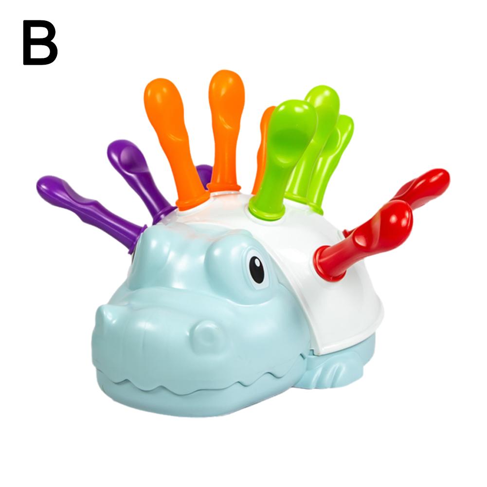 Jouets d'Éducation Précoce Hérisson Entraînement Axé sur la Motricité Fine Coordination Œil-Main Jouet à Insérer Combat Pour 1-3 Ans