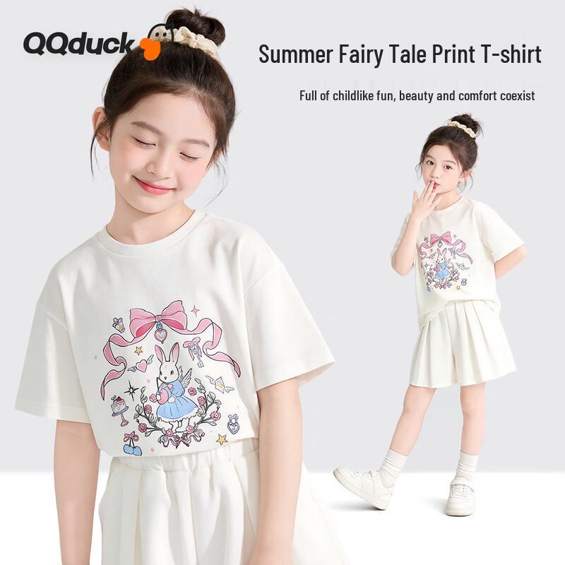 QQ DUCK Girls  Short Sleeve T-shirt 110