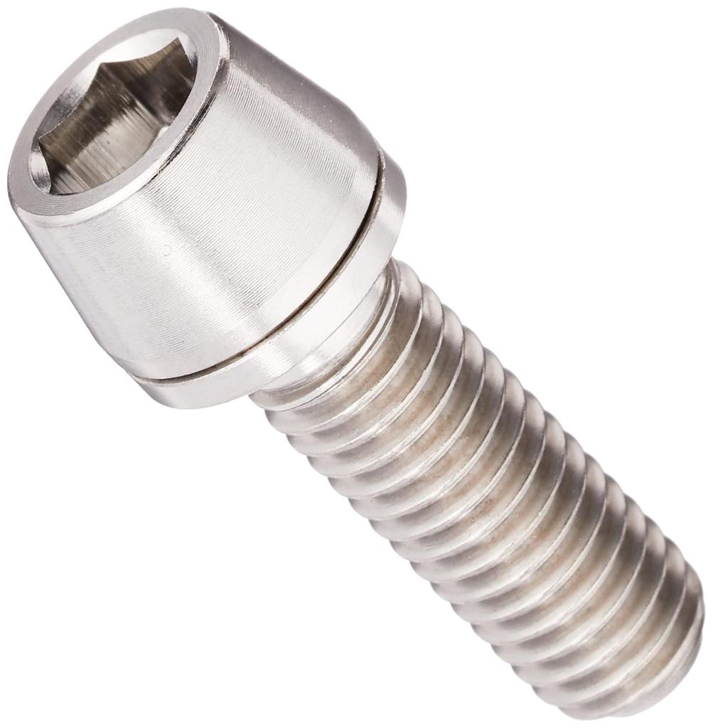 EGWORKS EGWORKS 64 Titanium Bolts for Stems with Set of 6 High-Strength ULTRA-Ti M5/16mm Washers, TIST-16N6-00